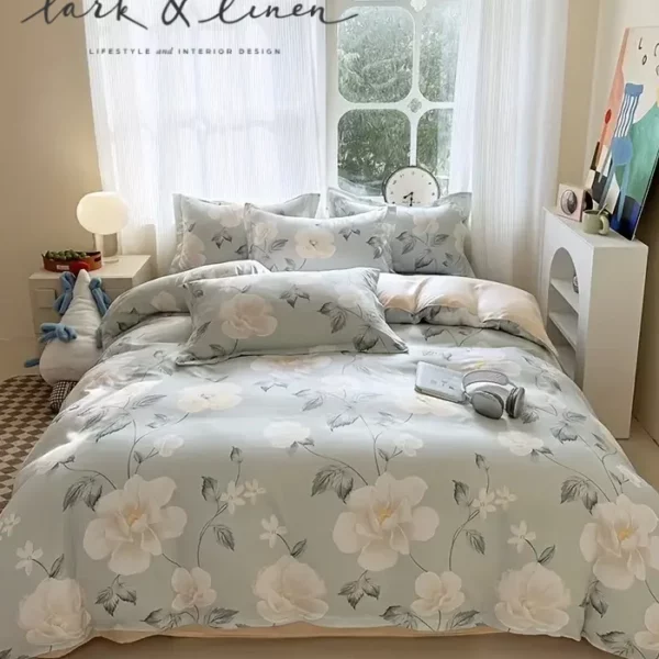 Çiçek Desenli 4 Parça Yatak Takımı